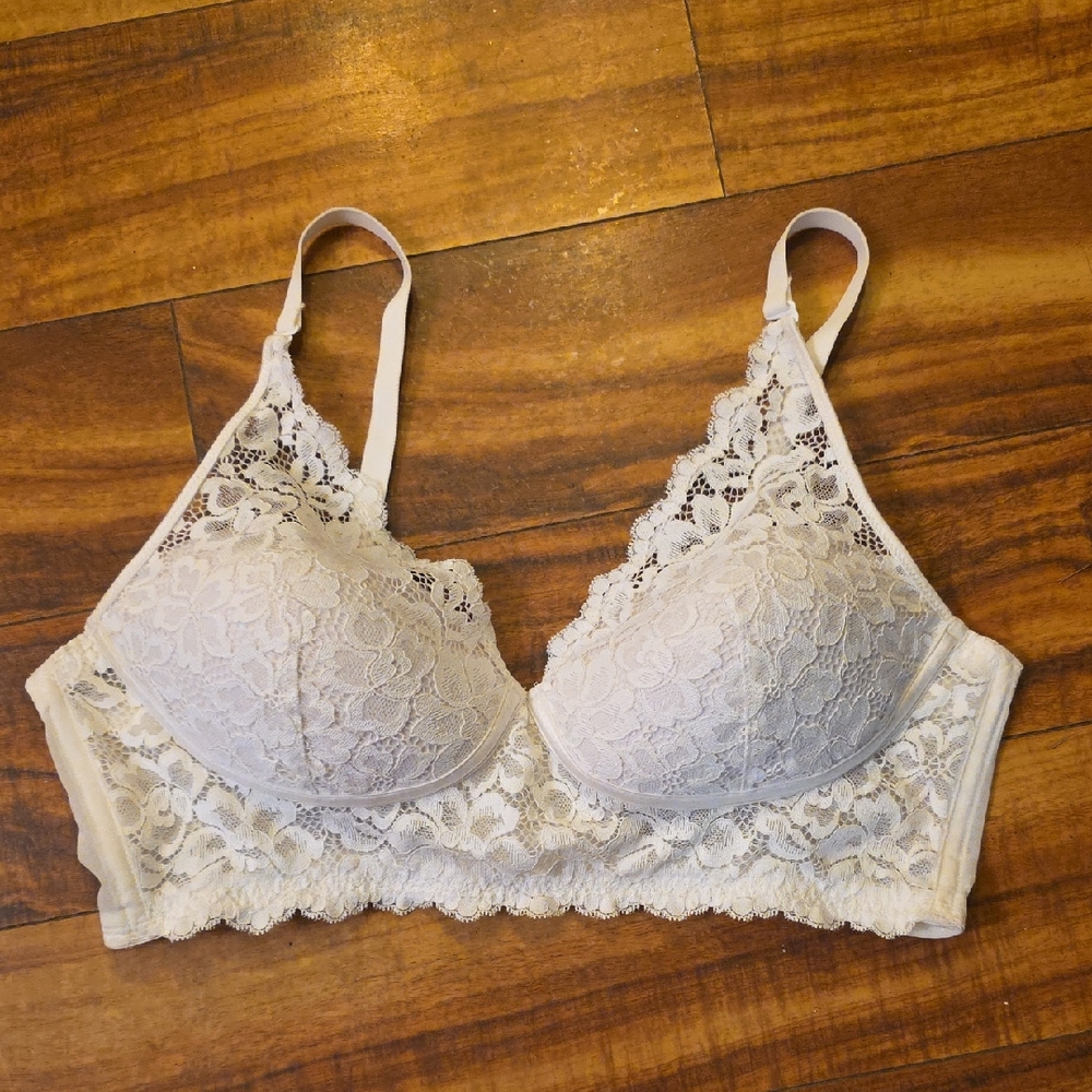 Elegant Lace White Bra